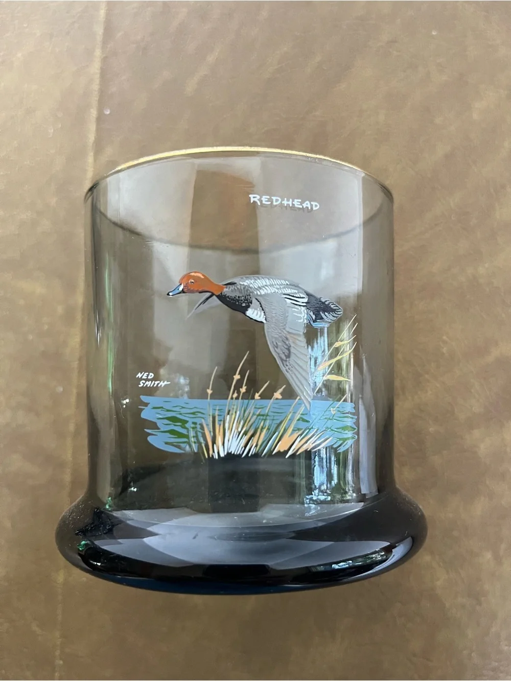 Ned Smith Waterfowl Vintage Culver Double Old-Fashioned Glasses Set of 2